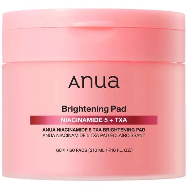 Almofadas Tônicas Anua Niacinamide 5 TXA Brightening Pad de 60 Unidades