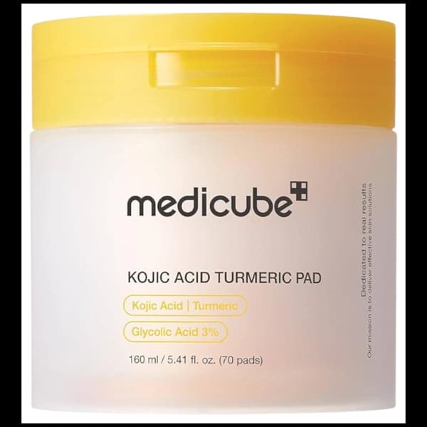 Almofadas Tônicas Medicube Kojic Acid Turmeric Pad de 70 unidades