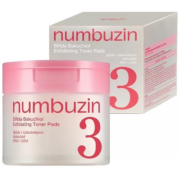 Almofadas Tônicas Numbuzin No.3 Bifida Bakuchiol Exfoliating de 70 Unidades