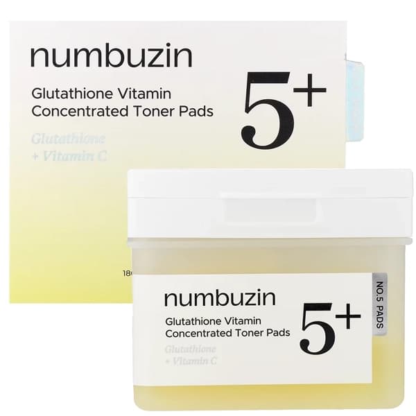 Almofadas Tônicas Numbuzin No.5 Glutathione Vitamin Concentrated de 70 Unidades