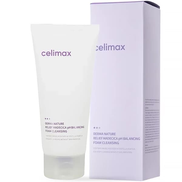 Limpador Facial Celimax Derma Nature Relief Madecica pH Balancing Foam de 150ml