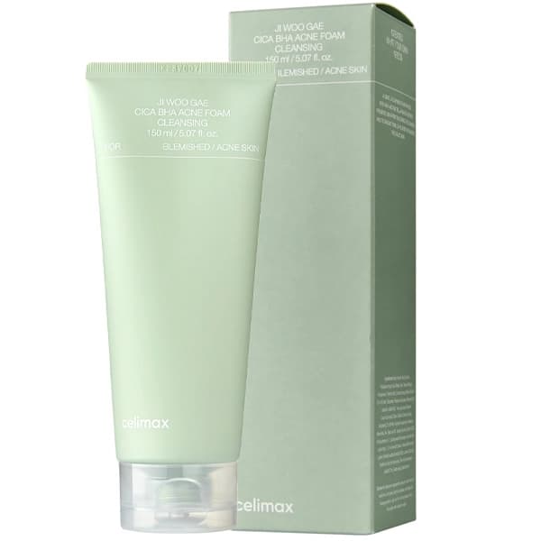 Limpador Facial Celimax Ji Woo Gae Cica BHA Acne Foam Cleansing de 150ml