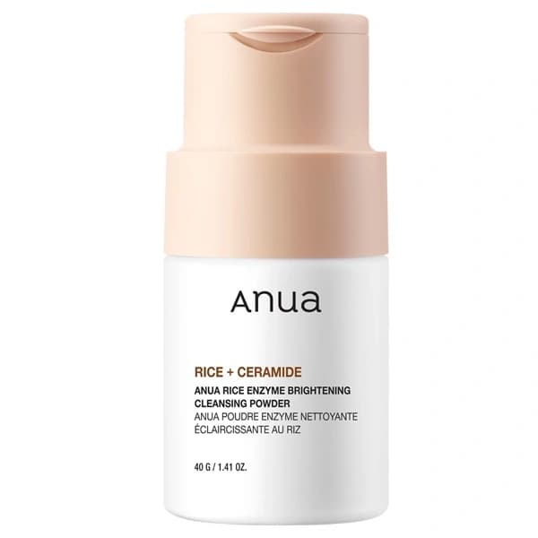 Limpador Facial em Pó Anua Rice + Ceramide Enzyme Brightening Cleansing Powder de 40 g