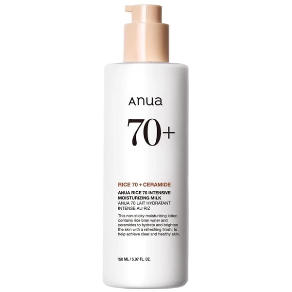 Loção Facial Anua Rice 70+ Ceramide Intensive Mosturizing Milk 150 ml