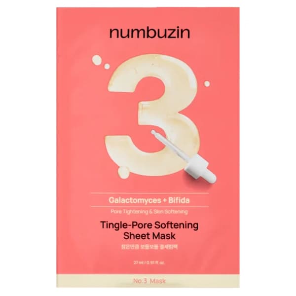 Máscara Facial Hidratante Numbuzin No.3 Tingle-Pore Softening - 1 Unidade (Frasco Danificado)