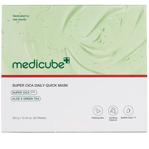 Máscara Facial Medicube Super Cica Daily Quick Mask - 30 Unidades