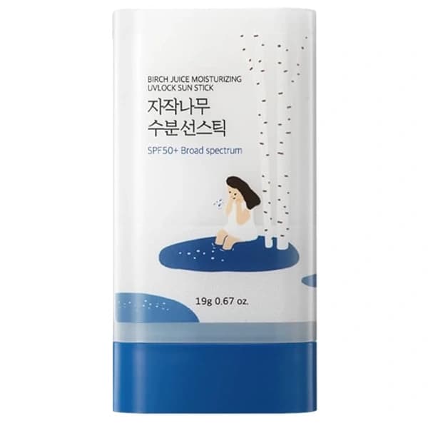 Protetor Solar Facial em Barra ROUND LAB Birch Juice Moisturizing UVLock SPF 50+ 19 g