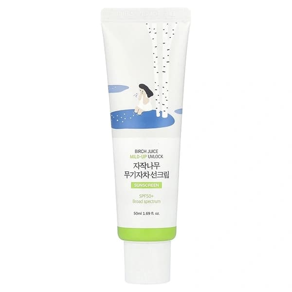 Protetor Solar Facial ROUND LAB Birch Juice Mild-up UVLock SPF 50+ 50 ml