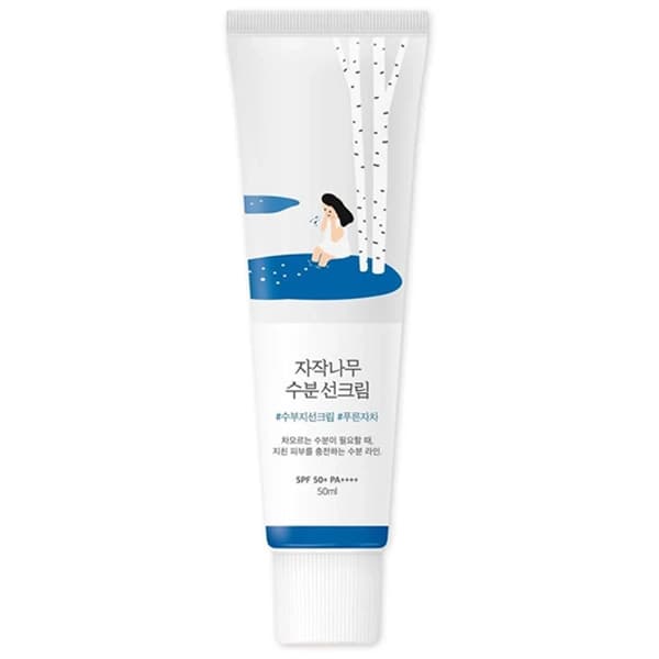 Protetor Solar Facial Round Lab Birch Juice Moisturizing Sunscreen SPF 50+ PA++++ 50 ml