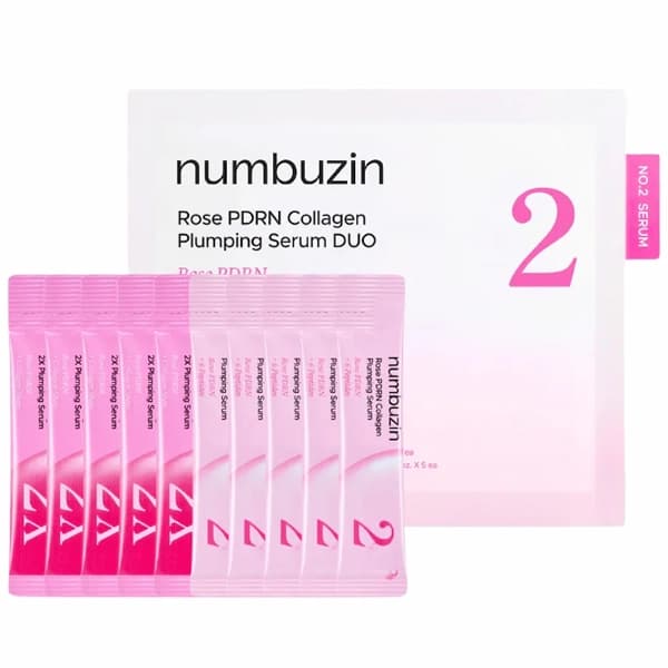 Sérum Facial Numbuzin Rose PDRN Collagen Plumping Serum Duo - 10 Unidades