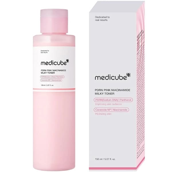 Tônico Facial de Limpeza Medicube PDRN Pink Niacinamide Milk Toner de 150ml