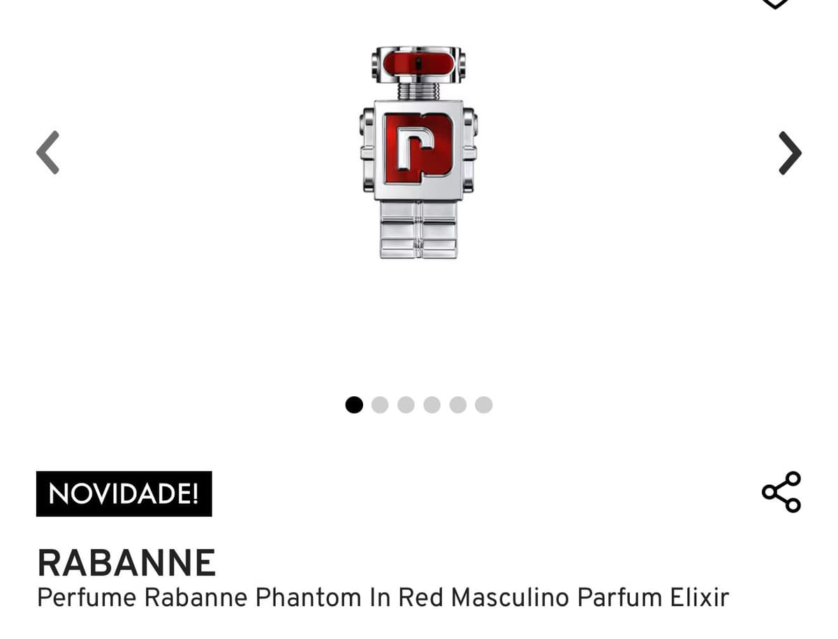 Rabanne Phantom In Red Masculino Parfum Elixir